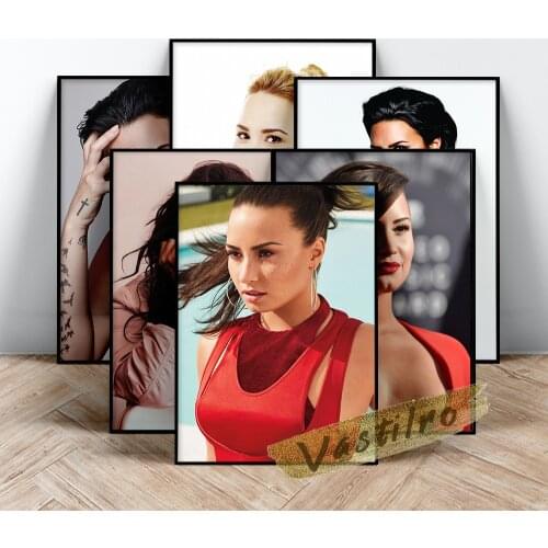 Hot Singer Demi Lovato Poster, Music Female Star Wall Picture, Actress Portrait Prints Art, Tv Personality Wall Decor, Fans Gift