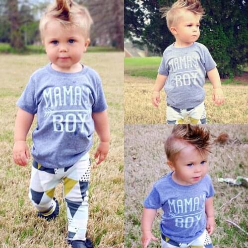 Pudcoco Boy Clothes Newborn Infant Baby Mamas Boy T-shirt+ Long Pants Jumpsuit Outfits Clothes Sui