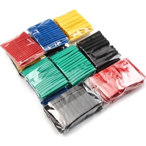 530pcs/lot Heat Shrink Tubing Insulation Shrinkable Tube Assortment Electronic Polyolefin Ratio 2:1 Wrap Wire Cable Sleeve Kit