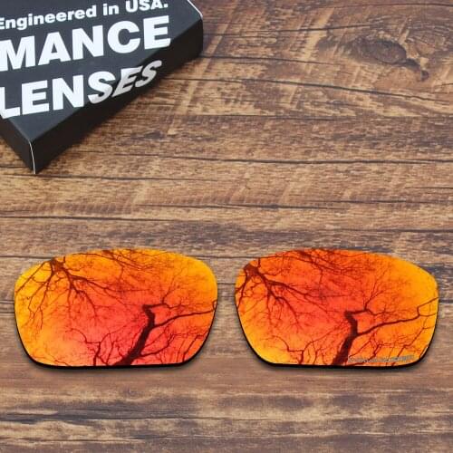ToughAsNails Resist Seawater Corrosion Polarized Replacement Lenses for Oakley Badman Sunglasses Orange Red Mirrored (Lens Only)