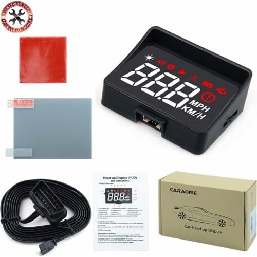 For Safety HUD Display Intelligent Alarm System Universal A100S Windshield Projector Driving Safety OBD2 Overspeed Warning
