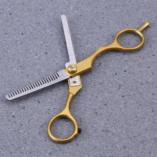 Gold Hair Scissor Cutting Styling Tool Hair Teeth Scissors Stainless Steel Professional Barber Salon Hairdressing Haircut Shears