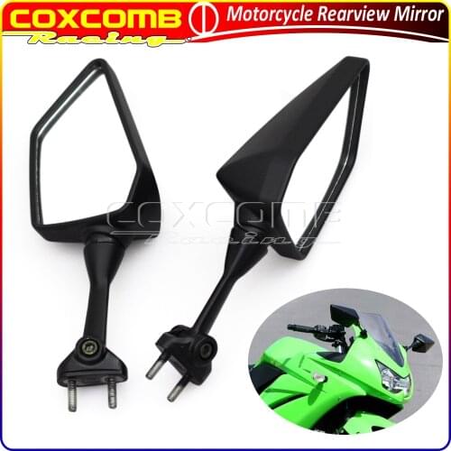 For KAWASAKI NINJA 250R EX 250 2008-2013 2012 2011 Universal 1Pair Motorcycle Accessories Black Rearview Mirrors Side Mirror