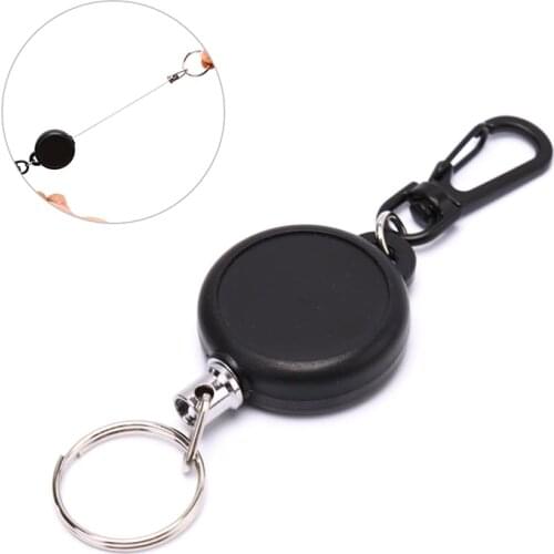 1PCS Unique ID Badge Lanyard Name Tag Card Badge Holder Reel Recoil Belt Clip Retractable Pull Key Chain Reel