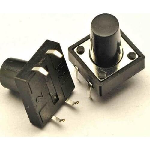 100PCS/Lot Push Button Switch 12*12*12 12*12 Light touch switch H= 12mm