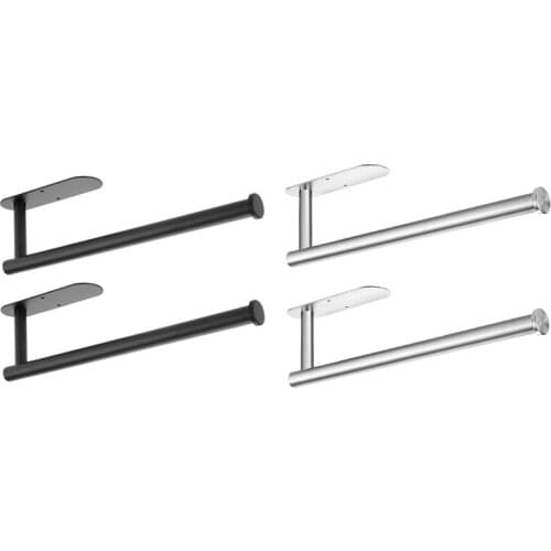 2Pcs Paper Towel Holder Under Cabinet Wall Mount for Kitchen Paper Towel, Self-Adhesive Paper Towel Bar