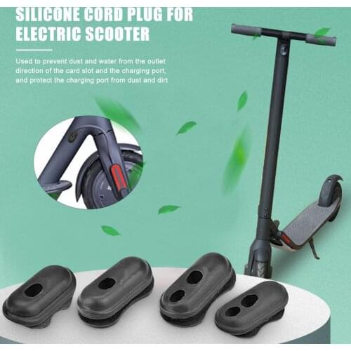 4pcs Electric Scooter Charging Port Cover Case Dustproof Silicone Wire Plug For Xiaomi M365/pro2 Scooter Accessories