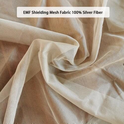 Silver Fiber Mesh Fabric Shielding Your Environment from WiFi Radiation Rf Protection Reducing EMF