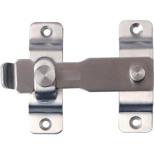 Security door stainless steel 90 degree door buckle sliding lock right angle locking pin for latching door bolt
