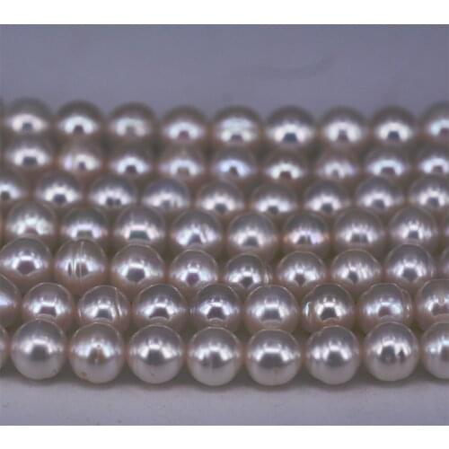 ICNWAY 48beads Natural Edison White Cored Freshwater Pearl 8-9mm Round for Silver 925 Jewelry Making DIY Necklace Earring