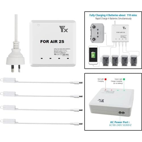 Intelligent Fast Charging Hub Multi Battery Charger for DJI Mavic Air 2S