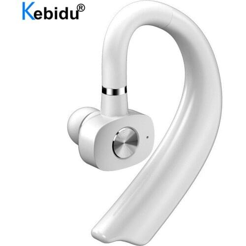Kebidu Handsfree Wireless Bluetooth Earphones Business sports single ear headset with Mic for Driver Sport iPhone Smartphones