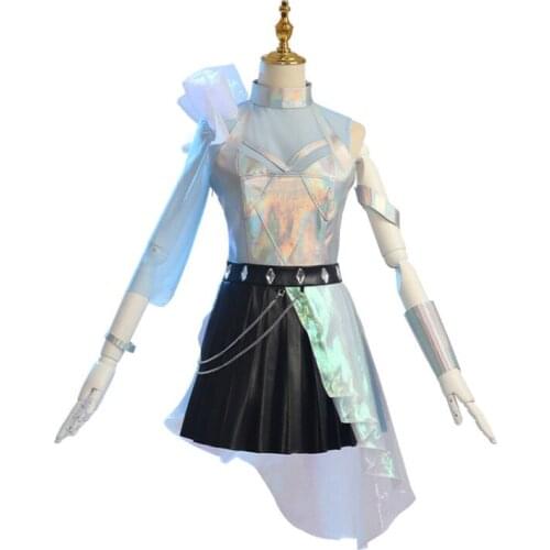 LOL K/DA All Out Seraphine Cosplay Costume Uniform Final Skin Fancy Dress Halloween Costumes for Women Comic Exhibition Clothes