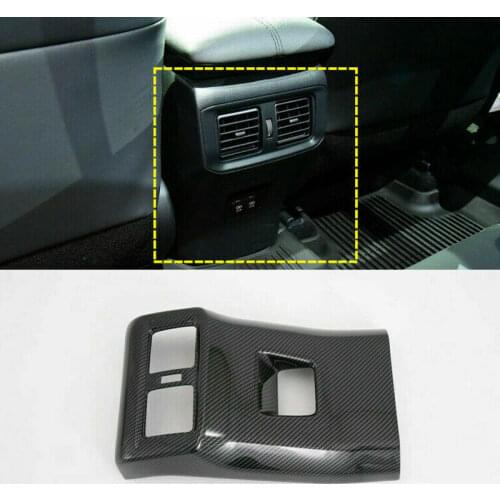For Toyota Rav4 2019-2020 Carbon Fiber Rear Seat Air Vent Cover Trim Accessories