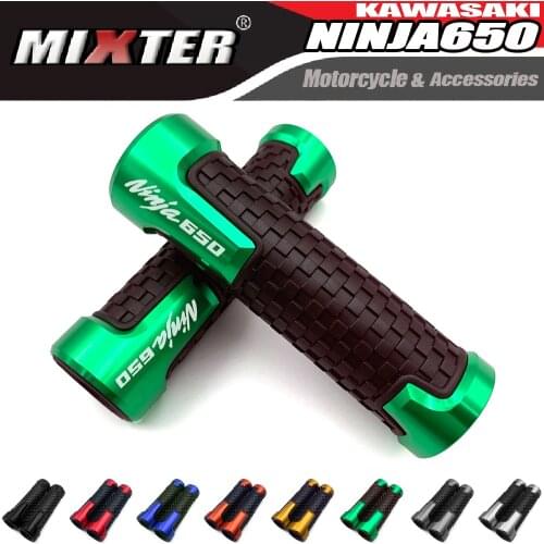 Motorcycle CNC Accessories 22mm Hand Grips Rubber Gel Handle Grip Handlebar For KAWASAKI NINJA650 Ninja-650 2016-2021 ninja 650