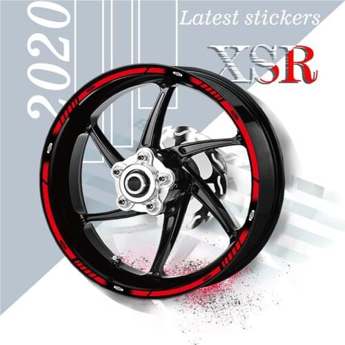 Motorcycle tyre Sticker Custom wheel reflective decoration Moto inner tire stickers decals For YAMAHA XSR xsr