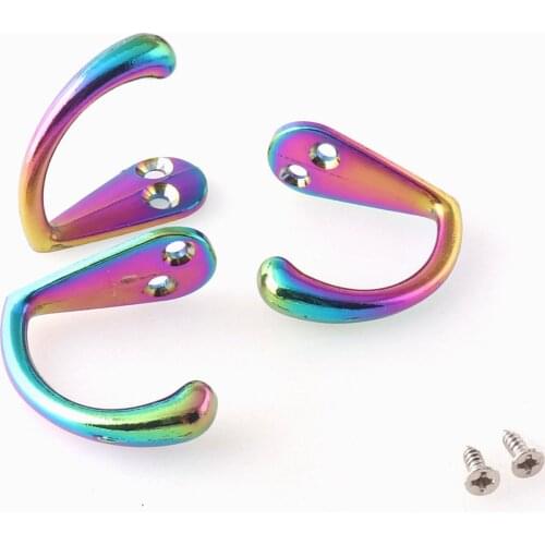 Wall Hook Hook Rainbow Modern Pack Hook Simple Industrial Metal Hanging Hook Standing Coat Hook Webbing Hook Lace Kitchen Hooks