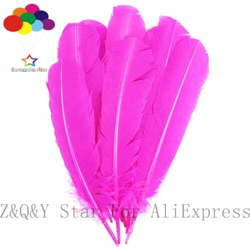 Natural 25-30CM turkey nest feather dyed plum red DIY craft accessories feather