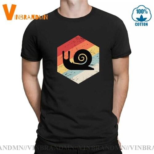 New Summer Collection Retro 70s Snail Icon T shirt men Funny Vintage Snail T-shirt Male Snail is my Spirit animal tee shirt