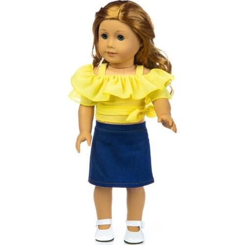 New Fashion Jean Skirt For 18 inch American Girl Doll Clothes, (Shoes are not included)