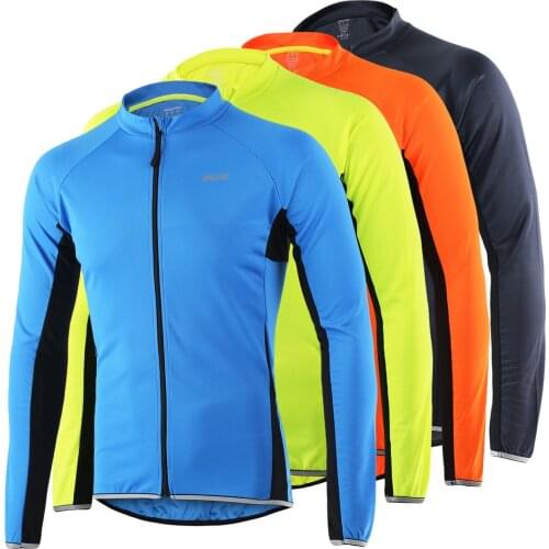 New Men Breathable Cycling Jersey Long Sleeve MTB Bicycle Cycling Clothing Mountain Bike Sportswear Quick-drying Cycling Clothes