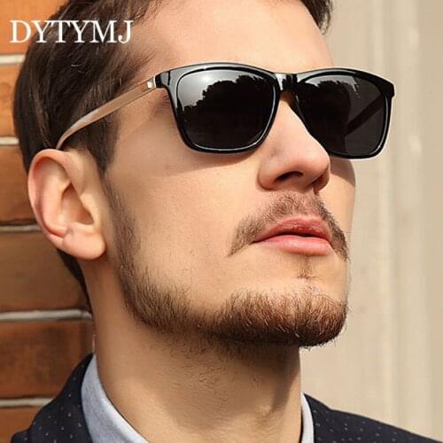 DYTYMJ Polarized Sunglasses Men 2020 UV400 Drivers Mirror Square Sunglasses Retro Vintage Anti-Glare Sun Glasses For Men