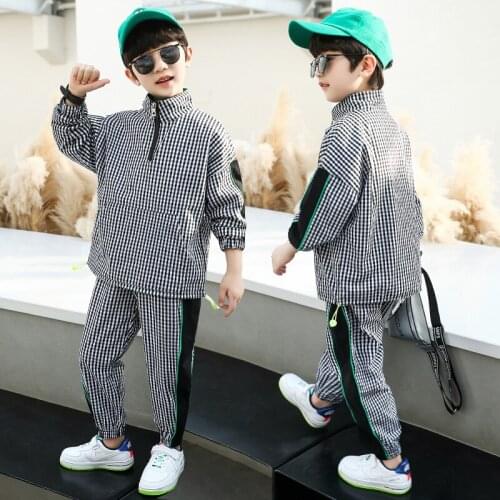 Pullover Spring Autumn Childrens Clothes Suit Baby Boys Sweatshirts + Pants 2pcs/Set Kids Teenage Top School Beach Boy Clothing
