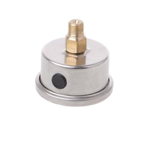 Fuel Pressure Regulator Gauge 0-160 Psi / Bar Liquid Fill Chrome Fuel Oil Gauge Stainless Steel 1/8 NPT Silver For ALL '89-'00 E