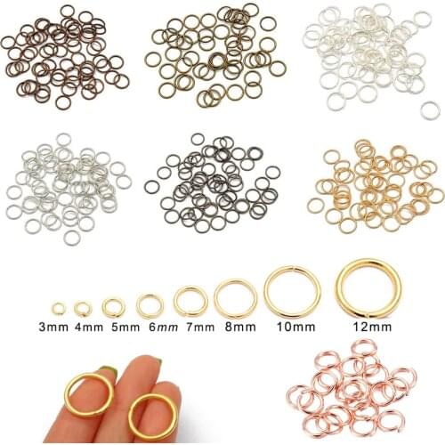 200/400pcs Wholesale Open Circle Jump Rings Necklace Bracelet Earring Pendant Connectors DIY Making Jewelry Crafts Accessories