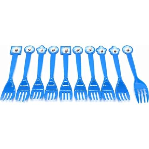 Themed; Boss baby Birthday Plastic Tableware Kids Birthday Party Supplies Fork Festival Decoration boy Kids tableware10/pcs