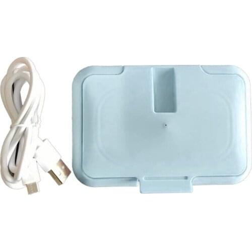 USB Baby Wipes Heater Thermal Warm Wet Towel Dispenser Napkin Heating Box Cover