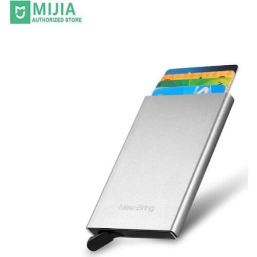 Stock Mi Xiaomi Anti-Theft Credit Card Package Wallet Card Bag Brush Anti-Degaussing Metal Card Box Ultra-Thin Card Sleeve