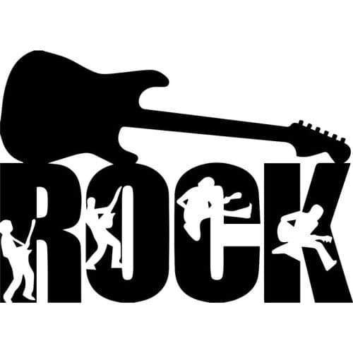 [WZH155]ROCK Guitar Silhouette Originality Vinyl Decals Car Sticker Car-styling Motorcycle sticker