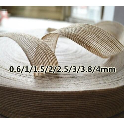0.6/1/1.5/2/2.5/3/3.8/4cm Thin Rustic Organic Braided Jute Linen Flat Tape/Rope Craft hessian Twine DIY zakka free shipping 10m