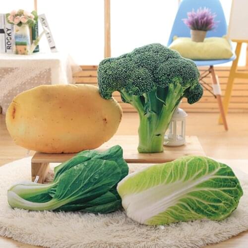 1pc 50cm Creative Simulation Vegetable Plush toy Broccoli potato stuffed soft vegetable Pillow Cushion for Kids Christmas gifts
