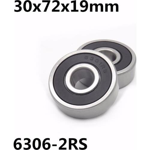 10Pcs 6306-2RS ball bearing 30x72x19 mm deep groove ball bearing High quality 6306RS 6306