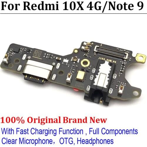 100% Original New USB Charging Port Dock Charger Plug Connector Board Flex Cable For Xiaomi Redmi Note 9