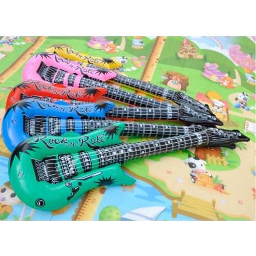 200pcs/lot Neon Inflatable Blow Up Guitars Fancy Dress Party Prop Musical Disco Rock lin4570