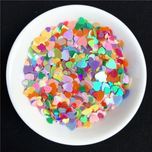 3000Pcs/Pack Mixed Colors Multi Size 3mm 4mm 6mm Love Heart Shape Sequins Paillettes for Nails Art/wedding decoration confetti
