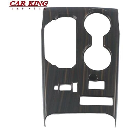 ABS Wood grain Car gear shift knob frame panel Decoration Cover Trim LHD Styling for Toyota Highlander 2020 2021 2022