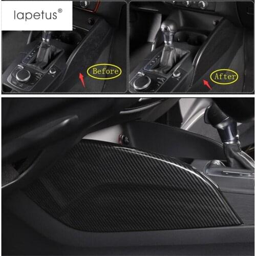 Lapetus Accessories Fit For Audi A3 V8 2014 - 2019 ABS Central Control Stalls Gear Shift Box Panel Molding Cover Kit Trim 2 Pcs
