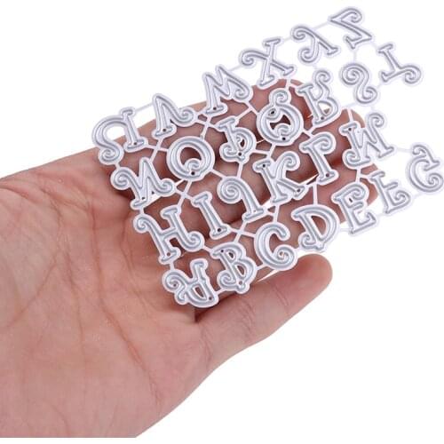 Alphabet Letters Decoration Metal Steel Frames Cutting Dies DIY Scrap Booking Photo Album Embossing Paper Cards 10.2*6.9cm
