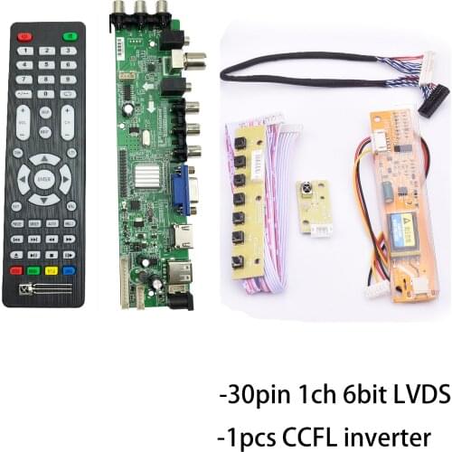 D3663lua ds a8 universal led tv board Digital Signal DVB-C DVB-T/T2 LCD LED TV Controller Driver Board full kit for 15.6" screen