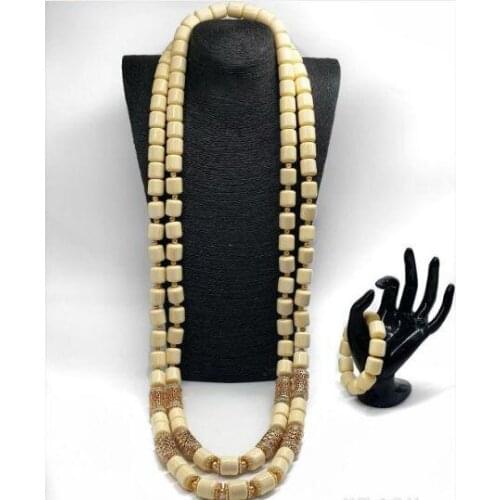 Fantastic Nigerian Wedding Coral Beads Necklace Jewelry Set for Brides Artificial Coral Women Bridal Beads Free Shipping CNR670