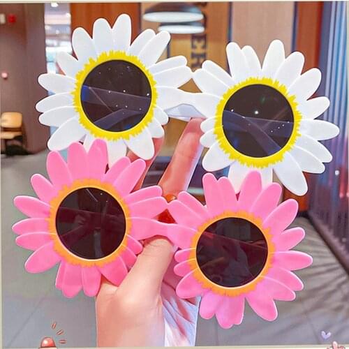 Funny Cartoon Sunflower Ice Cream Frame Children Birthday Party Glasses Photo Booth Props Accessory For Kids Favor Party Decor