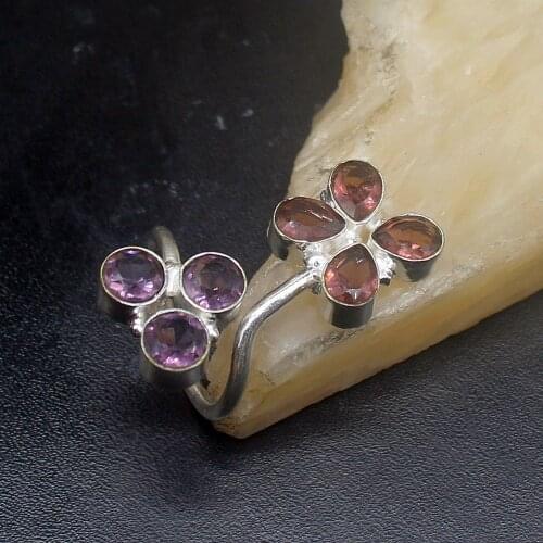 Gemstonefactory Jewelry Big Promotion Single Unique 925 Silver Amazing Purple Amethyst New Women Men Gifts Rings 6# 20212787