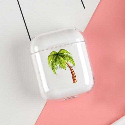 Palm Tree Soft TPU Case For Apple Airpods 1/2 Protective Cases Bluetooth Wireless Earphone Cover