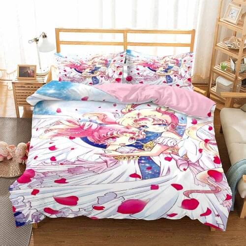 Cartoon Princess EgyptiaSailorMoon Girl Bedding Set Duvet Cover Bed Linen Bed sheet Pillowcase Gift For Child