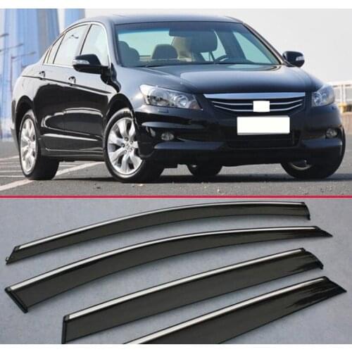 Plastic Exterior Visor Vent Shades Window Sun Rain Guard Deflector For Honda Accord 2008-2013