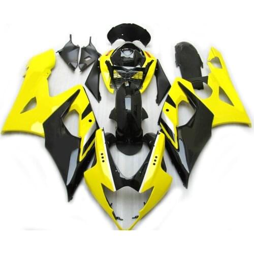Aftermarket Fairings for SUZUKI GSXR1000 2005 2006 Yellow Black Injection molding fairing kit GSXR 1000 K5 K6 PN226